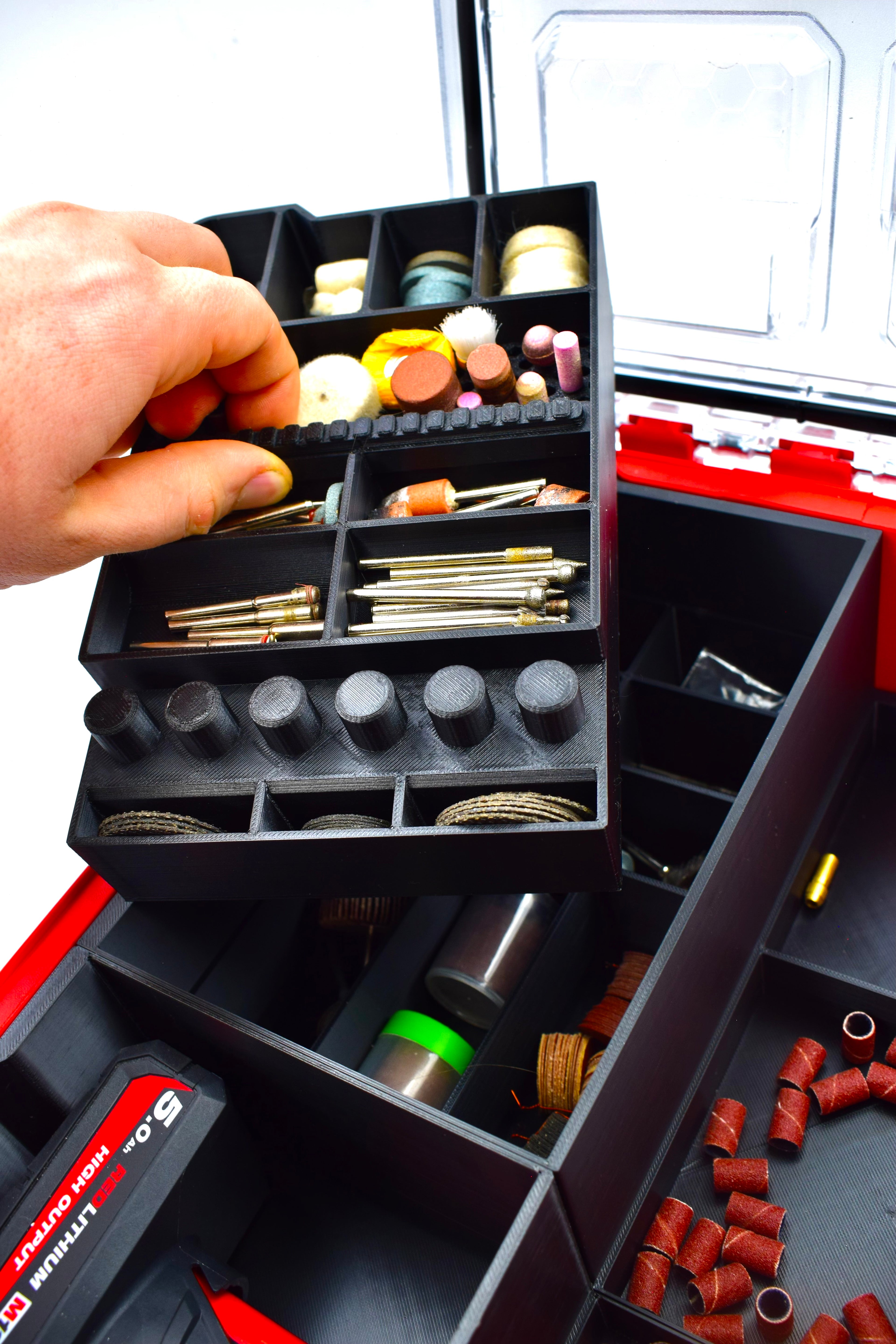 Wkładka organizacyjna do PACKOUT™ – kompatybilna z Multiszlifierką Milwaukee M12 BLROT