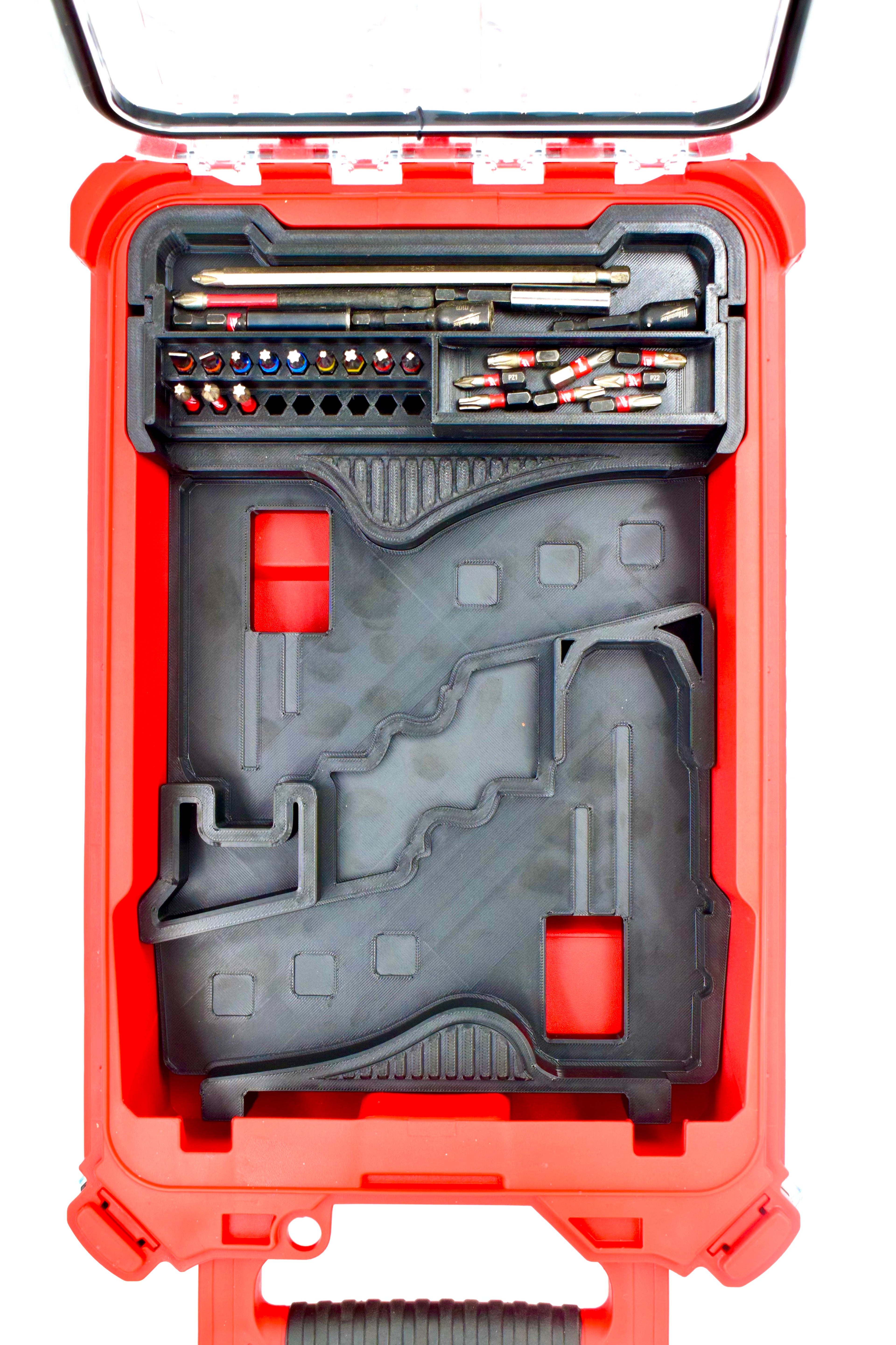 Wkładka organizacyjna do PACKOUT™ – kompatybilna z wkrętarką Milwaukee M12 FPD2 oraz zakrętarką Milwaukee M12 FID2