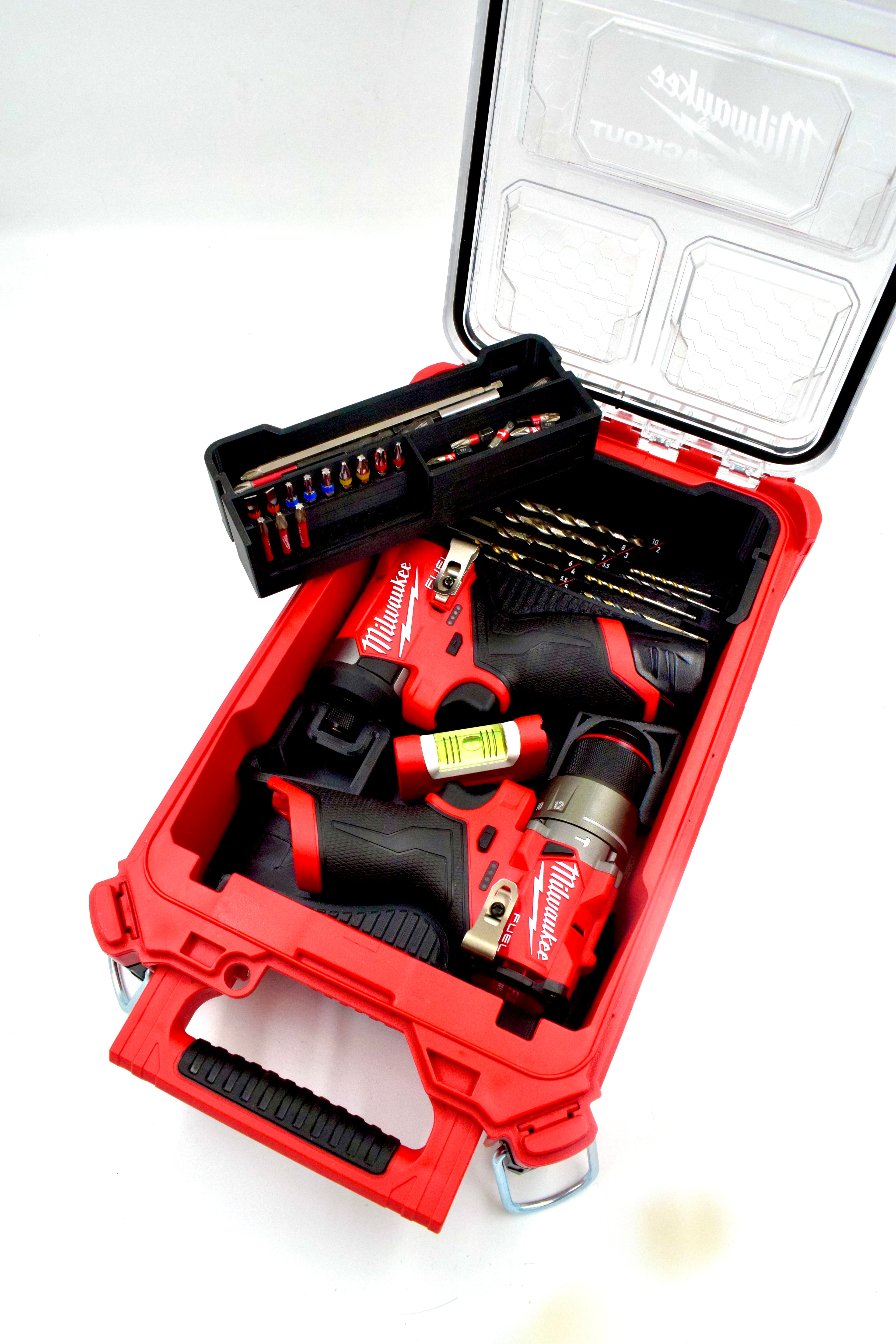 Wkładka organizacyjna do PACKOUT™ – kompatybilna z wkrętarką Milwaukee M12 FPD2 oraz zakrętarką Milwaukee M12 FID2