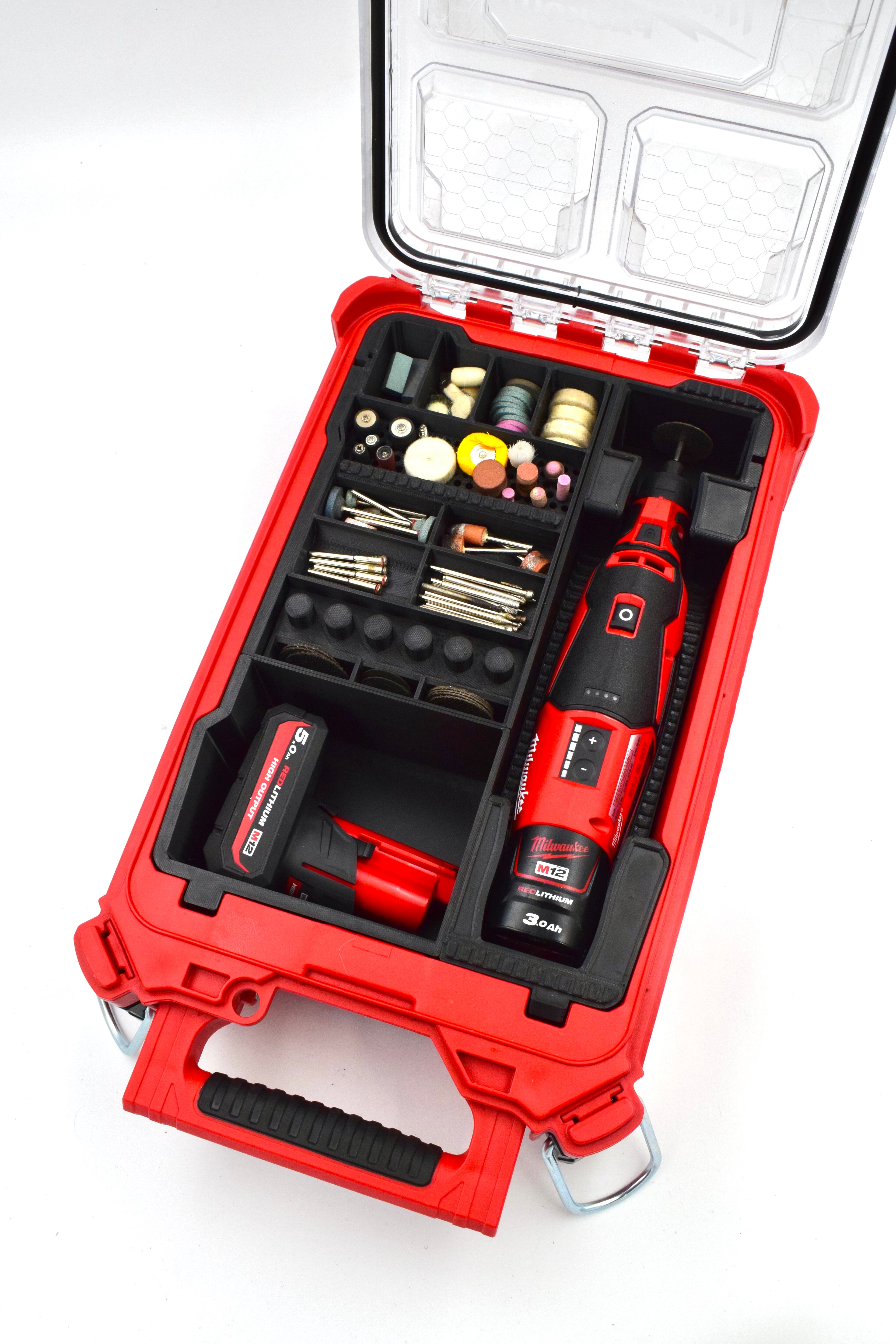 Wkładka organizacyjna do PACKOUT™ – kompatybilna z Multiszlifierką Milwaukee M12 BLROT